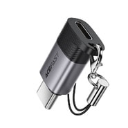 USB-C v Lightning OTG adapter Acefast "J19" 60W, 480Mbps, z vrvico - gray