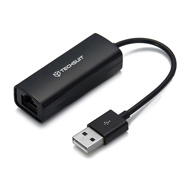 USB-A v RJ45 omrežni adapter Techsuit "NetLink AC19" 100Mbps - black