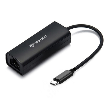 USB-C v RJ45 omrežni adapter Techsuit "NetLink AC20" 100Mbps - black