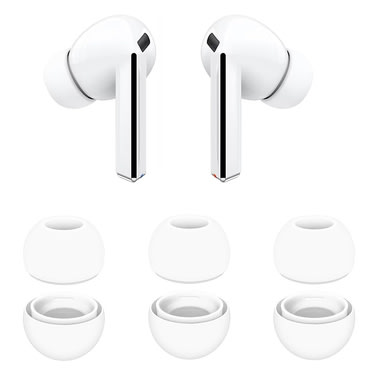 (3-pack) Silikonski ušesni čepki Techsuit "AirVibe ET3" za Samsung Galaxy Buds 3 Pro - bel