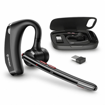 Bluetooth slušalka Techsuit "SoundForce Pro (G10)" BT 5.1 z Dual-Mic ENC tehnologijo in 25h baterijo - črna