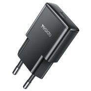 Stenski 30W polnilec Yesido "YC74" GaN, USB-C PD - črn