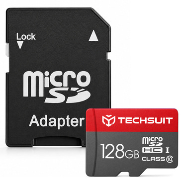 Techsuit "THCM26" pomnilniška kartica MicroSDHC, Class 10, 128GB z adapterjem - rdeč