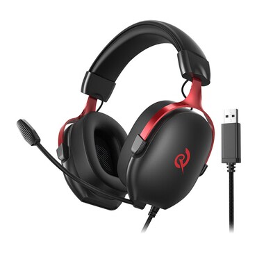 Over-Ear slušalke QCY "Heroad VN200" z 7.1 virtualnim prostorskim zvokom in 40mm gonilniki - black / red