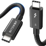 Polnilni in podatkovni 240W USB-C v USB-C kabel BlitzWolf "BW-HDC8" - 80Gbps - 0.5m - black