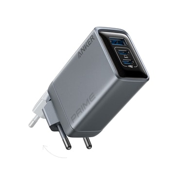 Stenski 100W polnilec Anker "Prime (A2688341)" GaN, 2x USB-C, USB-A - gray