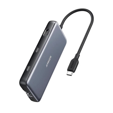 Hub postaja Anker "A83830A2" USB-C - 2x USB-A, 2x USB-C, HDMI, Ethernet, SD/TF, 4K pri 60Hz, 10Gbps, PD85W - gray
