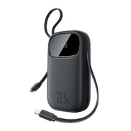 Power bank Baseus "EnerFill FC31" 10000mAh 22.5W z digitalnim prikazovalnikom in kabli USB-C in Lightning - black