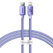 Polnilni in podatkovni 20W USB-C v Lightning kabel Baseus "Crystal Shine" - 480Mbps - 1.2m - purple