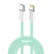 Polnilni in podatkovni 27W USB-C v Lightning kabel ColorWay "CW-CBPDCL061-G" - 480Mbps - 1m - green