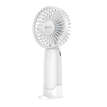 Prenosni ventilator Yesido "YF15" z nosilcem za telefon, 3 hitrosti, 1200mAh - črn