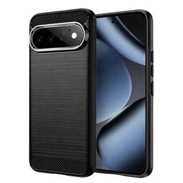 TPU gel ovitek "Brushed Carbon" za Google Pixel 11 / 11 Pro - črn