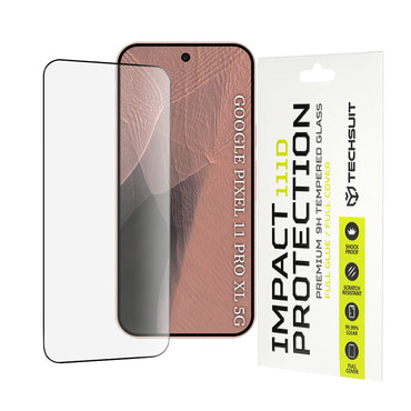 Premium 3D Full Body zaščitno steklo "Techsuit" za Google Pixel 11 Pro - črno