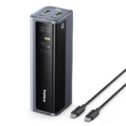 145W Power bank Baseus "EnerGeek GP12" 20800mAh z USB-C PD3.0 kablom in prikazovalnikom - grey