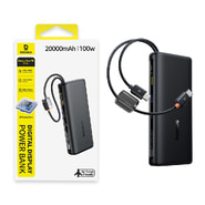 100W Power bank Baseus "EnerFill FC41" 20000mAh z dvema USB-C kabloma in digitalnim prikazovalnikom - cosmic black