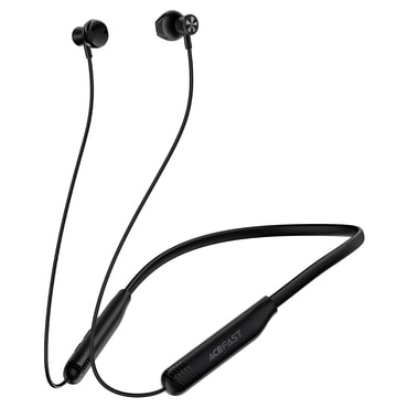 Bluetooth slušalke Acefast "N9" BT 6.0 z magnetnim trakom za vrat, Bass/Game načini, ENC, 200mAh, IPX4 - black