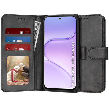 Etui Techsuit "Diary Book" za Honor 600 Smart - črn
