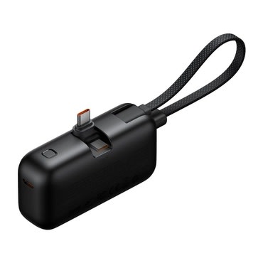 Power bank Mcdodo "FreeKit Series (MC-7760)" 5000mAh 22.5W z vgrajenim USB-C kablom - black