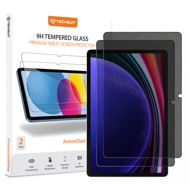 2-Pack privacy zaščitnih stekel Techsuit ArmorGlass CrystalHD za Samsung Galaxy Tab S9 / Tab S9 FE / Tab S10 FE / Tab S10 Lite