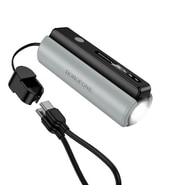 Power bank Borofone "Star BJ87" 5000mAh z vgrajeno svetilko in LED indikatorjem - siv