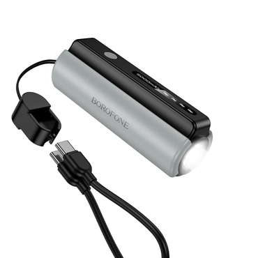 Power bank Borofone "Star BJ87" 5000mAh z vgrajeno svetilko in LED indikatorjem - siv