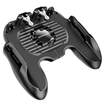 Gamepad Borofone "Warrior BG3" z ventilatorjem in dvojnimi sprožilci za 4.5 - 6.7" pametne telefone - črn