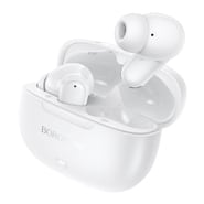 Bluetooth slušalke Borofone "Mellow BW96" BT 6.0 z ANC in ENC tehnologijo, 4h avtonomijo - bel
