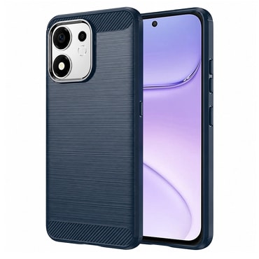 TPU gel ovitek "Brushed Carbon" za Honor 600 Smart - moder