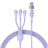 Polnilni in podatkovni 100W USB v USB-C/Lightning/Micro-USB kabel Baseus "Flash Series 2" - 1.2m - purple
