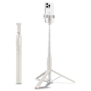 Selfie stick Spigen "S541W" z Bluetooth daljincem in stabilnim stojalom, 146cm - dune beige
