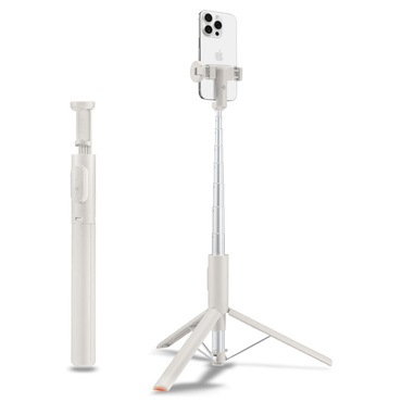 Selfie stick Spigen "S541W" z Bluetooth daljincem in stabilnim stojalom, 146cm - dune beige
