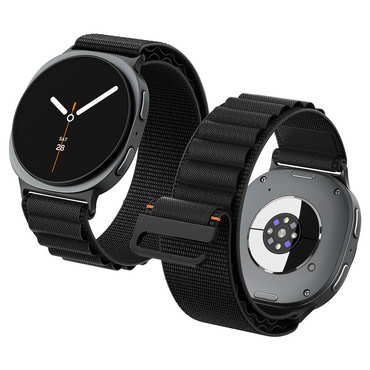 Najlonski pas Spigen "WBF1" za Samsung Galaxy Watch9 40mm / Watch9 44mm / Watch8 40 mm / Watch8 44 mm / Watch8 Classic 46 mm - black