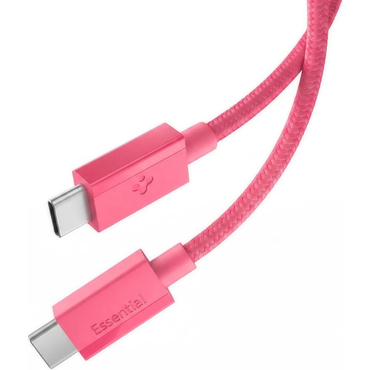 Polnilni in podatkovni 60W USB-C v USB-C kabel Spigen "Essential EB6010CC" - 480Mbps - 1m - pink