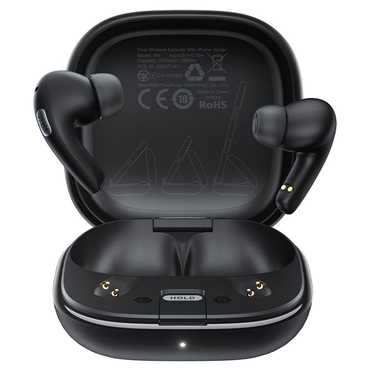 Bluetooth slušalke Acefast "W4" BT 5.4 z ENC tehnologijo, vgrajenim stojalom za telefon in IPX4 - black