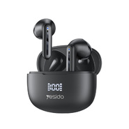 Bluetooth slušalke Yesido "TWS19" BT 5.3 z ENC, LED prikazovalnikom - črne
