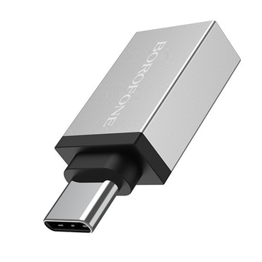 USB-C v USB-A OTG adapter Borofone "BV3" 5Gbps - silver