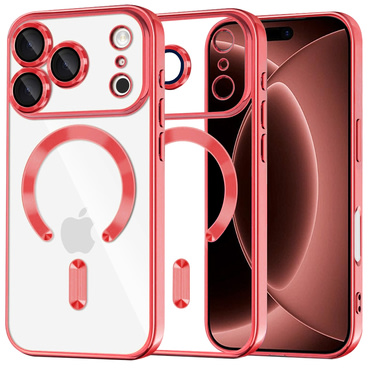 Ovitek Techsuit "Luxury Crystal MagSafe" za iPhone 17 Pro Max / 18 Pro Max - red