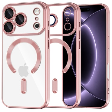 Ovitek Techsuit "Luxury Crystal MagSafe" za iPhone 17 Pro / 18 Pro - pink