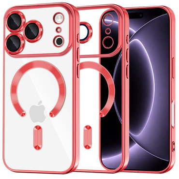 Ovitek Techsuit "Luxury Crystal MagSafe" za iPhone 17 Pro / 18 Pro - red