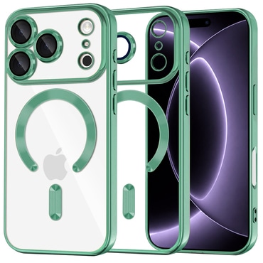 Ovitek Techsuit "Luxury Crystal MagSafe" za iPhone 17 Pro / 18 Pro - light green