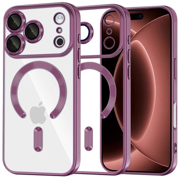 Ovitek Techsuit "Luxury Crystal MagSafe" za iPhone 17 Pro Max / 18 Pro Max - dark cherry