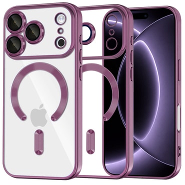 Ovitek Techsuit "Luxury Crystal MagSafe" za iPhone 17 Pro / 18 Pro - dark cherry