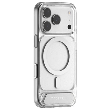 Premium ovitek Torras "Pstand" za iPhone 17 Pro Max - clear