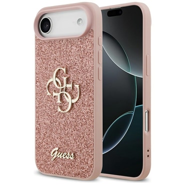 Premium ovitek Guess "Fixed Glitter Big 4G" za iPhone Air - pink