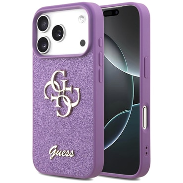 Premium ovitek Guess "Fixed Glitter Big 4G" za iPhone 17 Pro - lilac