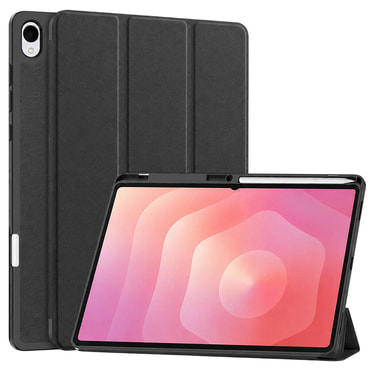 Etui Techsuit "Flex Trifold" z držalom za pisalo za Samsung Galaxy Tab S12 Plus - black
