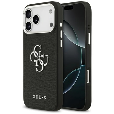 Ovitek Guess "Hardcase 4G Grained Big and Classic Logo" za iPhone 17 Pro Max - black