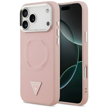 Ovitek Guess "Hardcase Triangle Logo MagSafe" za iPhone 17 Pro - pink