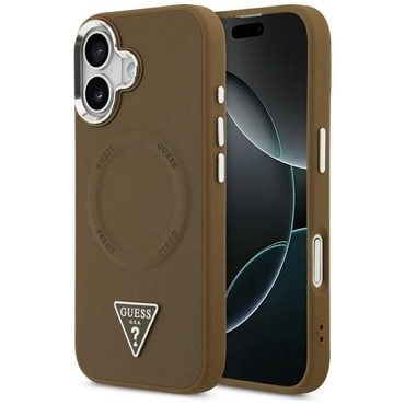 Ovitek Guess "Hardcase Triangle Logo MagSafe" za iPhone 17 - brown