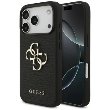 Ovitek Guess "Hardcase 4G Grained Big and Classic Logo" za iPhone 17 Pro - black